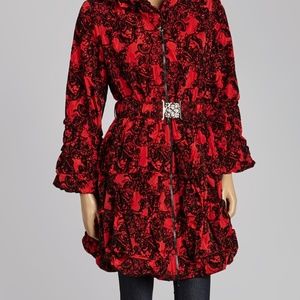 Ladies Jewel Buckle, Zip Coat Size XL